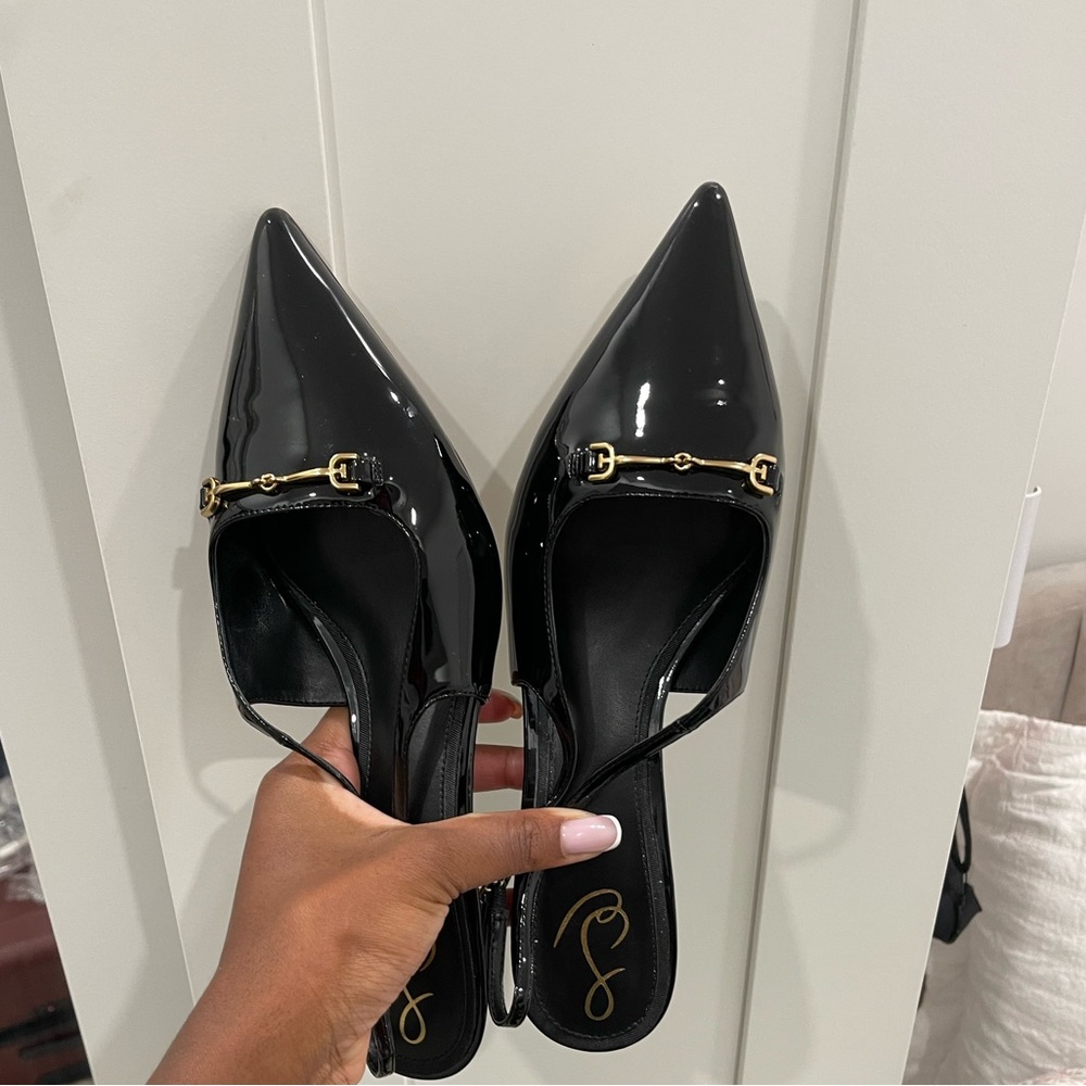 SAM EDELMAN kitten heels black